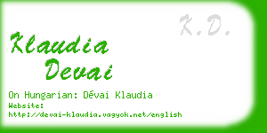 klaudia devai business card